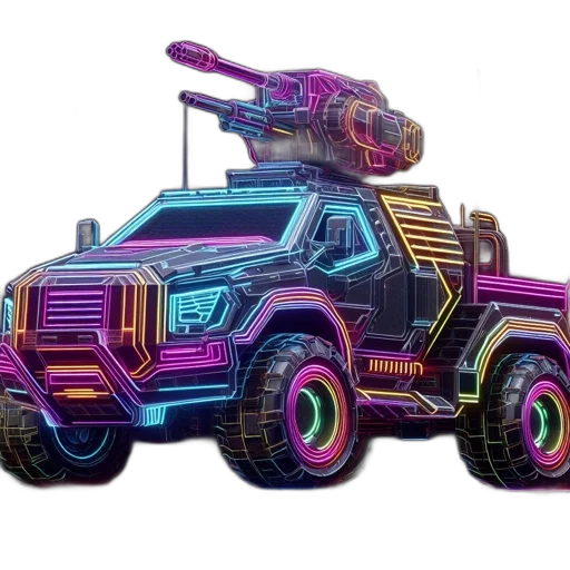 car, weapon, robot, concept art transparent PNG cut-out