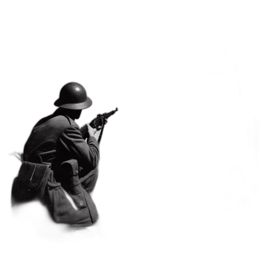 weapon, hat, staff, jacket transparent PNG cut-out