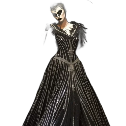 dress, mask, concept art, 3d render transparent PNG cut-out