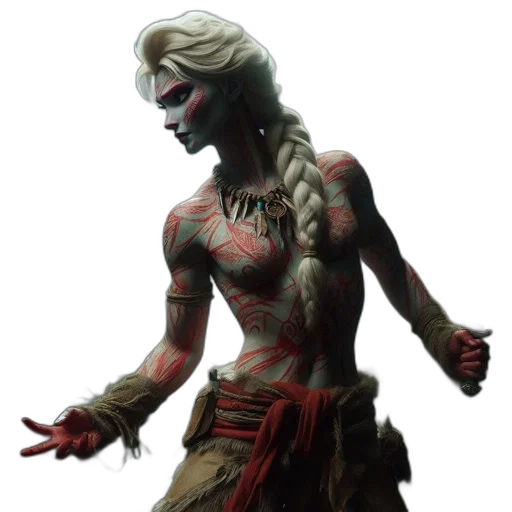 creature, mask, staff, face transparent PNG cut-out