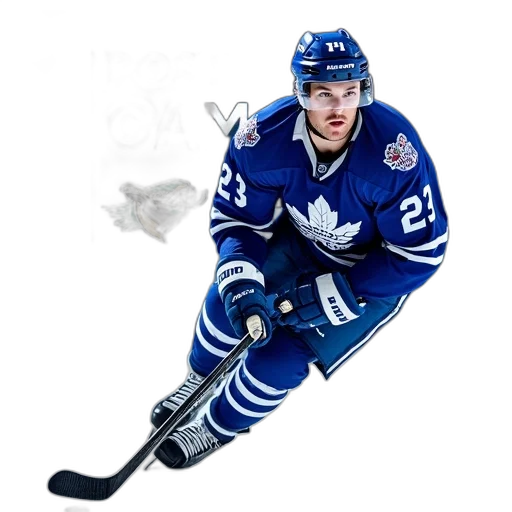 hockey, player, blue, white transparent PNG cut-out