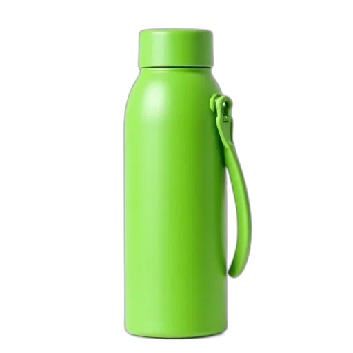bottle, 3d render, green, bright transparent PNG cut-out