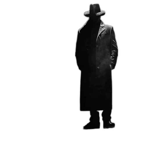 jacket, hat, mask, staff transparent PNG cut-out