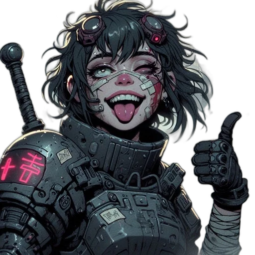 weapon, robot, face, concept art transparent PNG cut-out