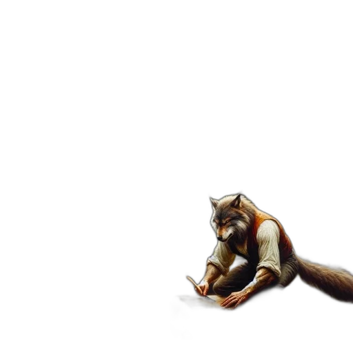 animal, creature, staff, 3d render transparent PNG cut-out