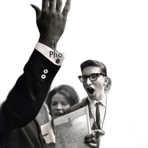 black-and-white, photo, people, protesting transparent PNG cut-out