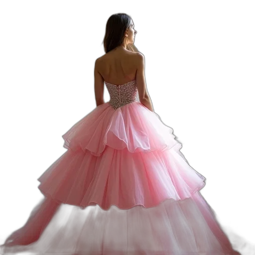 dress, photorealistic, 3d render, concept art transparent PNG cut-out