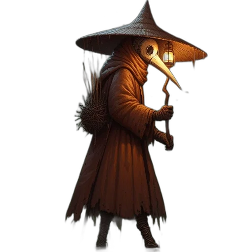 staff, mask, hat, dragon transparent PNG cut-out