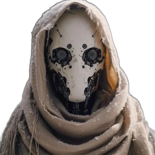 mask, face, creature, robot transparent PNG cut-out