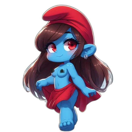 staff, hat, creature, fantasy art transparent PNG cut-out