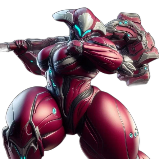 robot, weapon, concept art, 3d render transparent PNG cut-out