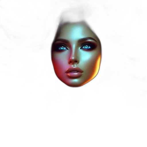 face, mask, jewelry, hair transparent PNG cut-out