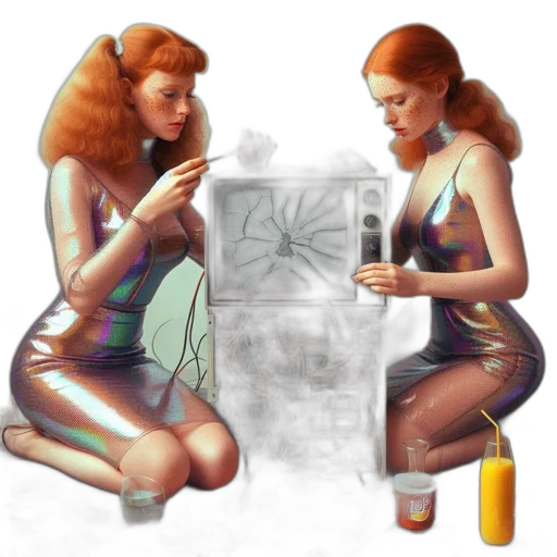 dress, robot, concept art, comic book art transparent PNG cut-out