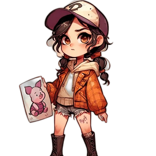 hat, staff, jacket, pixel art transparent PNG cut-out