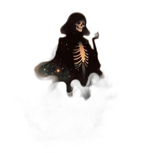creature, staff, mask, jacket transparent PNG cut-out