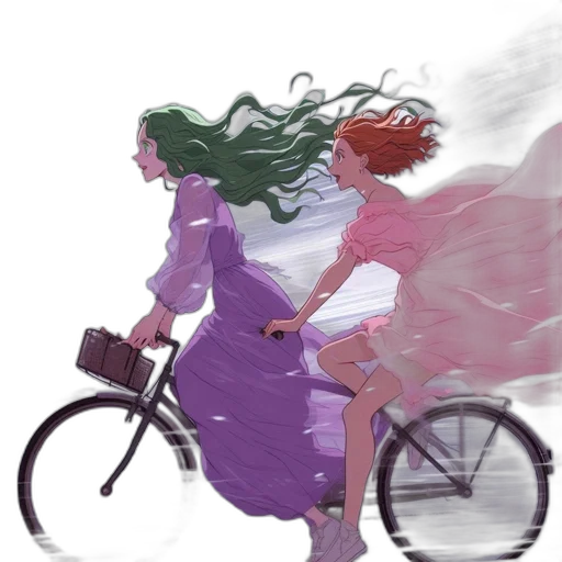 dress, concept art, watercolor, comic book art transparent PNG cut-out