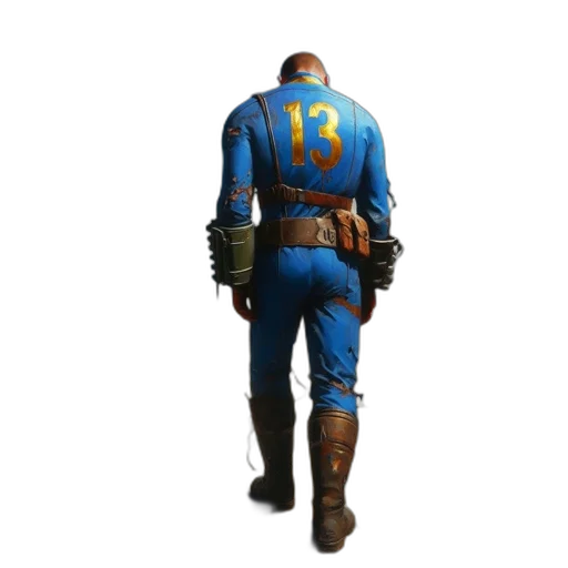 jacket, staff, robot, weapon transparent PNG cut-out