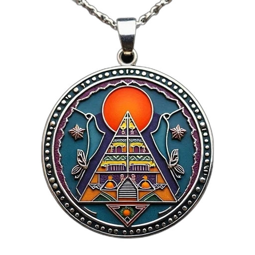 jewelry, silver, pendant, colorful transparent PNG cut-out