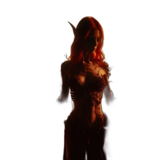 dress, staff, creature, robot transparent PNG cut-out