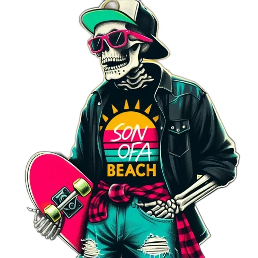 jacket, vaporwave, cartoon, concept art transparent PNG cut-out