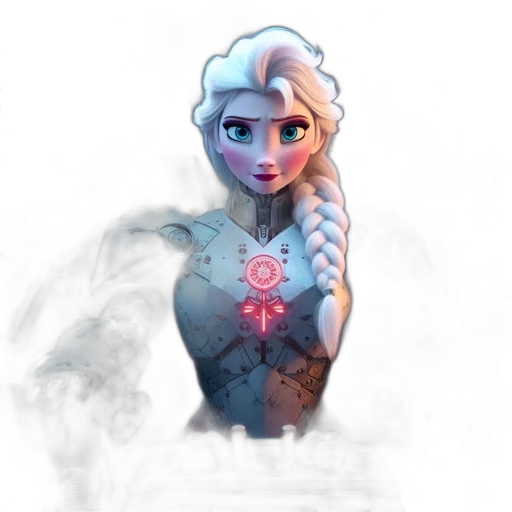 robot, staff, jewelry, face transparent PNG cut-out