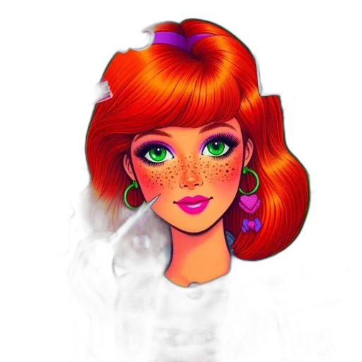 face, cartoon, fantasy art, photorealistic transparent PNG cut-out