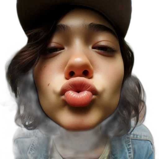 face, hat, mask, photorealistic transparent PNG cut-out