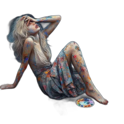 dress, concept art, fantasy art, watercolor transparent PNG cut-out