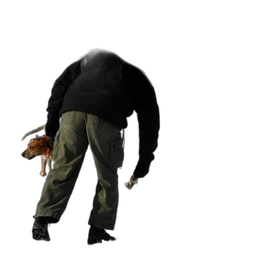 jacket, staff, creature, mask transparent PNG cut-out