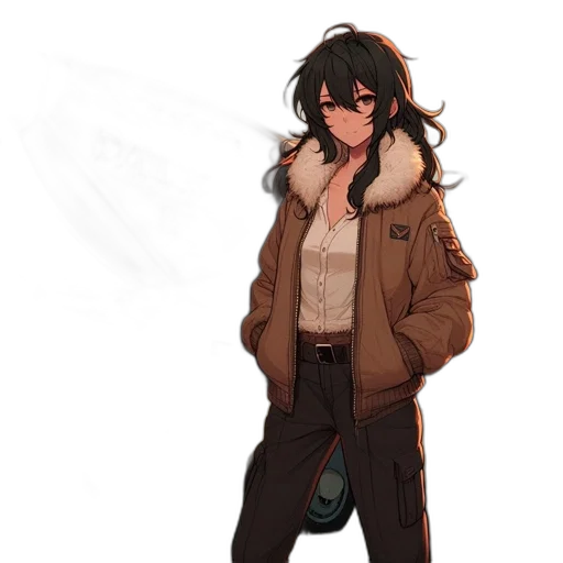 jacket, staff, weapon, concept art transparent PNG cut-out