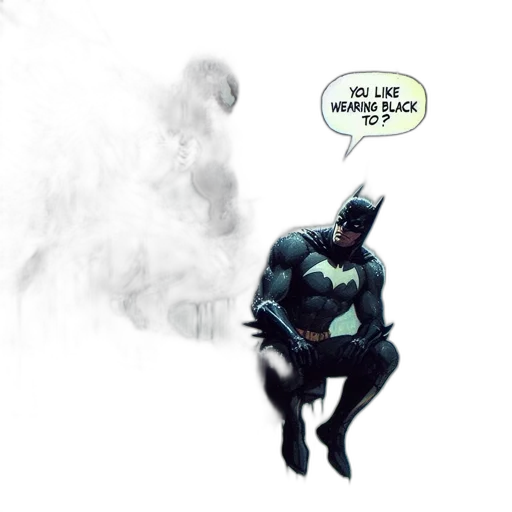 comic book art, concept art, venom, batman transparent PNG cut-out