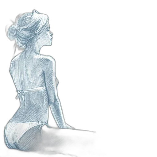 dress, watercolor, concept art, pencil sketch transparent PNG cut-out