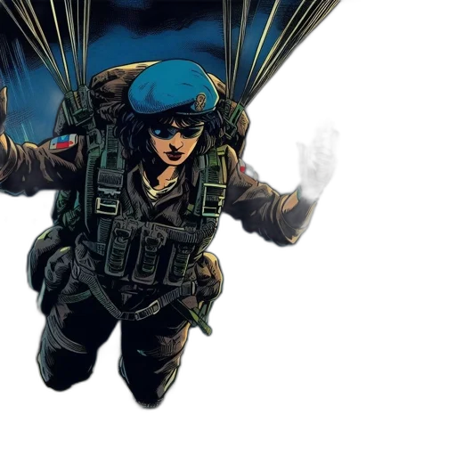 comic book art, concept art, cyberpunk, female transparent PNG cut-out