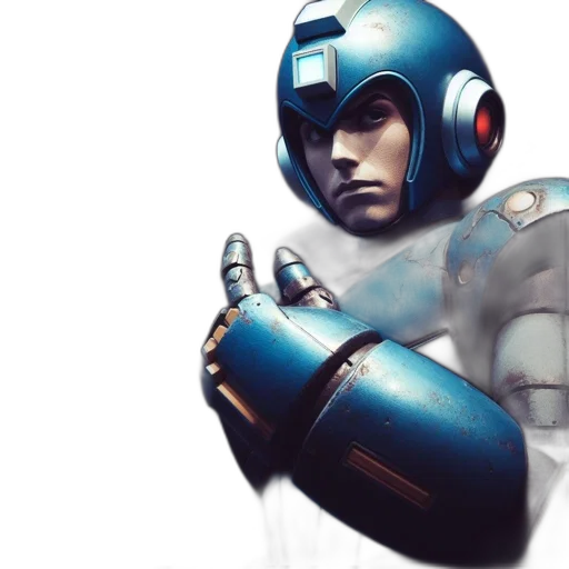 robot, concept art, comic book art, 3d render transparent PNG cut-out