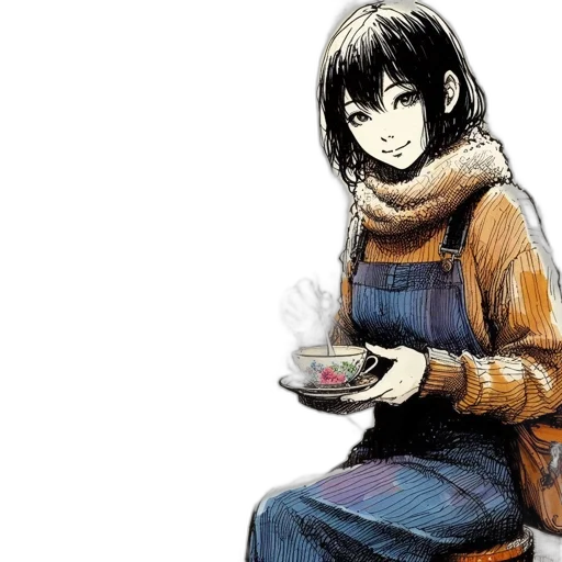 food, comic book art, concept art, watercolor transparent PNG cut-out