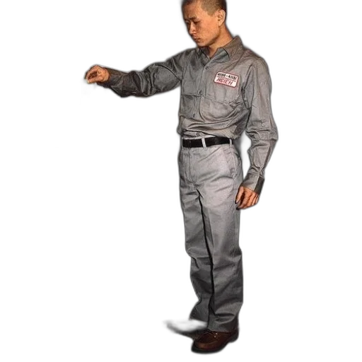 jacket, staff, robot, weapon transparent PNG cut-out