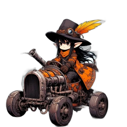car, weapon, robot, hat transparent PNG cut-out