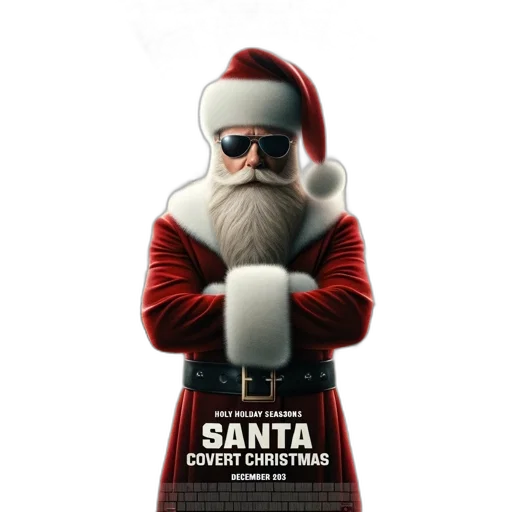 3d render, concept art, santa, claus transparent PNG cut-out