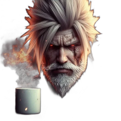 face, mask, hair, staff transparent PNG cut-out