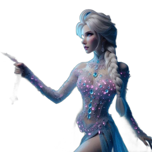 dress, concept art, fantasy art, 3d render transparent PNG cut-out
