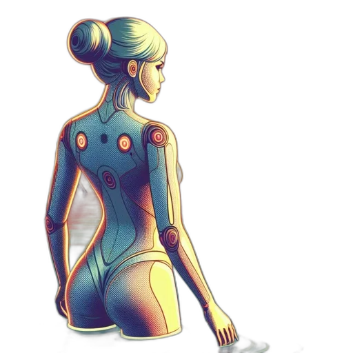 robot, dress, staff, jewelry transparent PNG cut-out