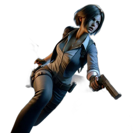 weapon, jacket, staff, concept art transparent PNG cut-out