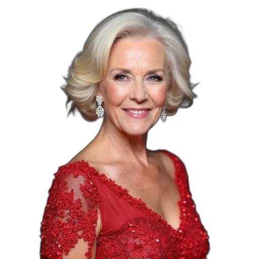 dress, crown, older, woman transparent PNG cut-out