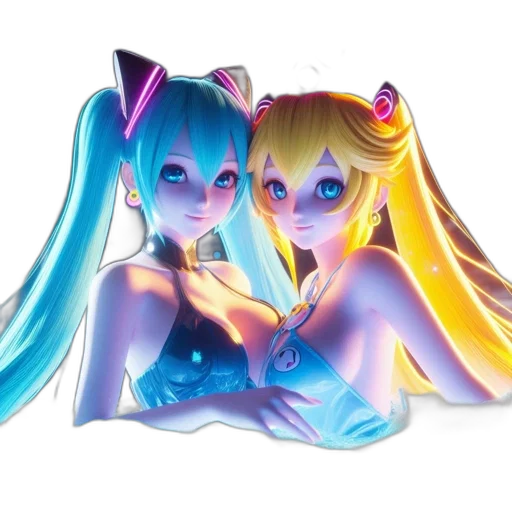 3d render, concept art, anime, fantasy art transparent PNG cut-out
