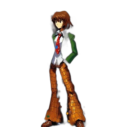 jacket, robot, staff, shoes transparent PNG cut-out