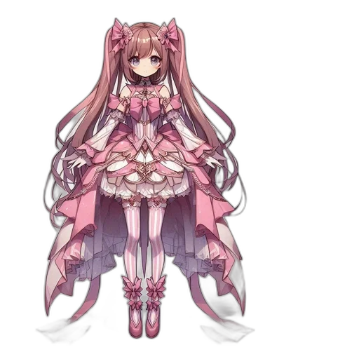 dress, weapon, anime, pixel art transparent PNG cut-out