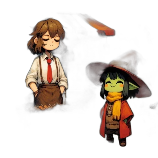 staff, concept art, pixel art, watercolor transparent PNG cut-out
