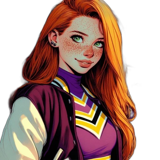 jacket, staff, face, comic book art transparent PNG cut-out