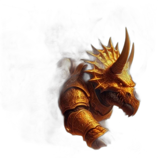 dragon, mask, creature, weapon transparent PNG cut-out