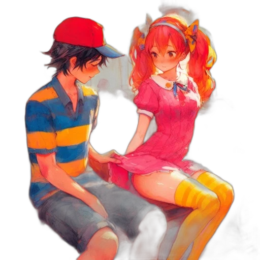 dress, watercolor, anime, concept art transparent PNG cut-out